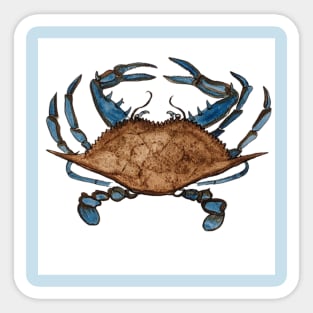 Blue Crab Power Pincers Sticker